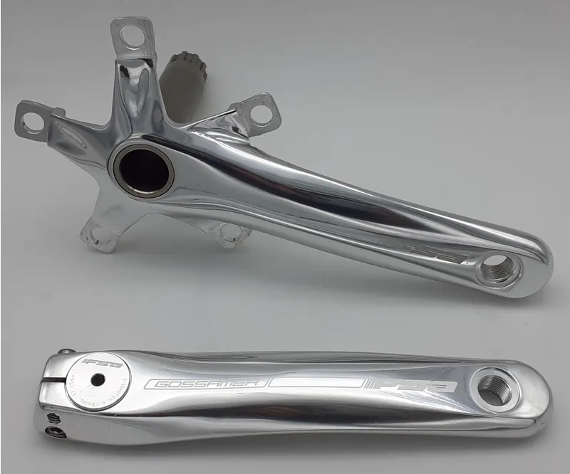 FSA Gossamer 165mm Outboard Cranks Arms in Silver Without Rings Shop Soiled-2